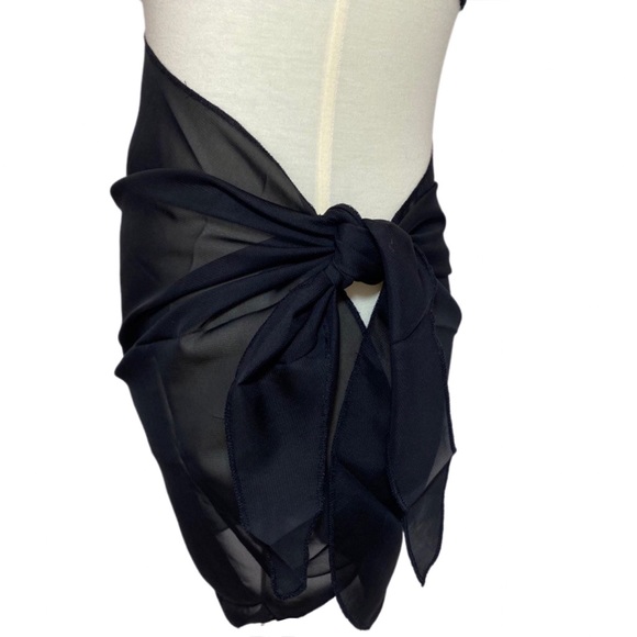 Sexy Black Sarong Wrap Swimsuit Coverup - Picture 11 of 16